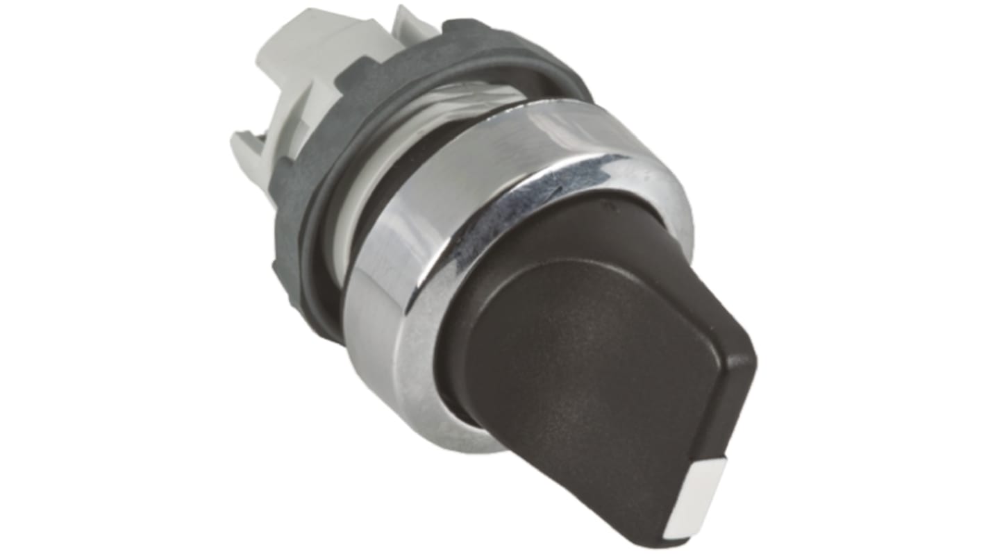 ABB ABB Modular Series 2 Position Selector Switch Head, 22mm Cutout, Black Handle