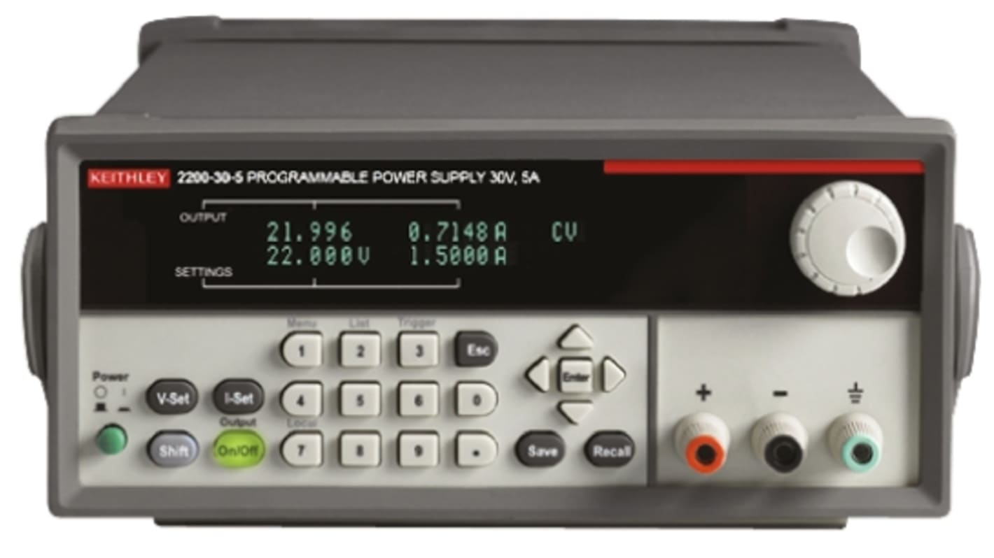 Keithley 2200 Series Digital Bench Power Supply, 72V, 1.2A, 1-Output, 86W - RS Calibrated