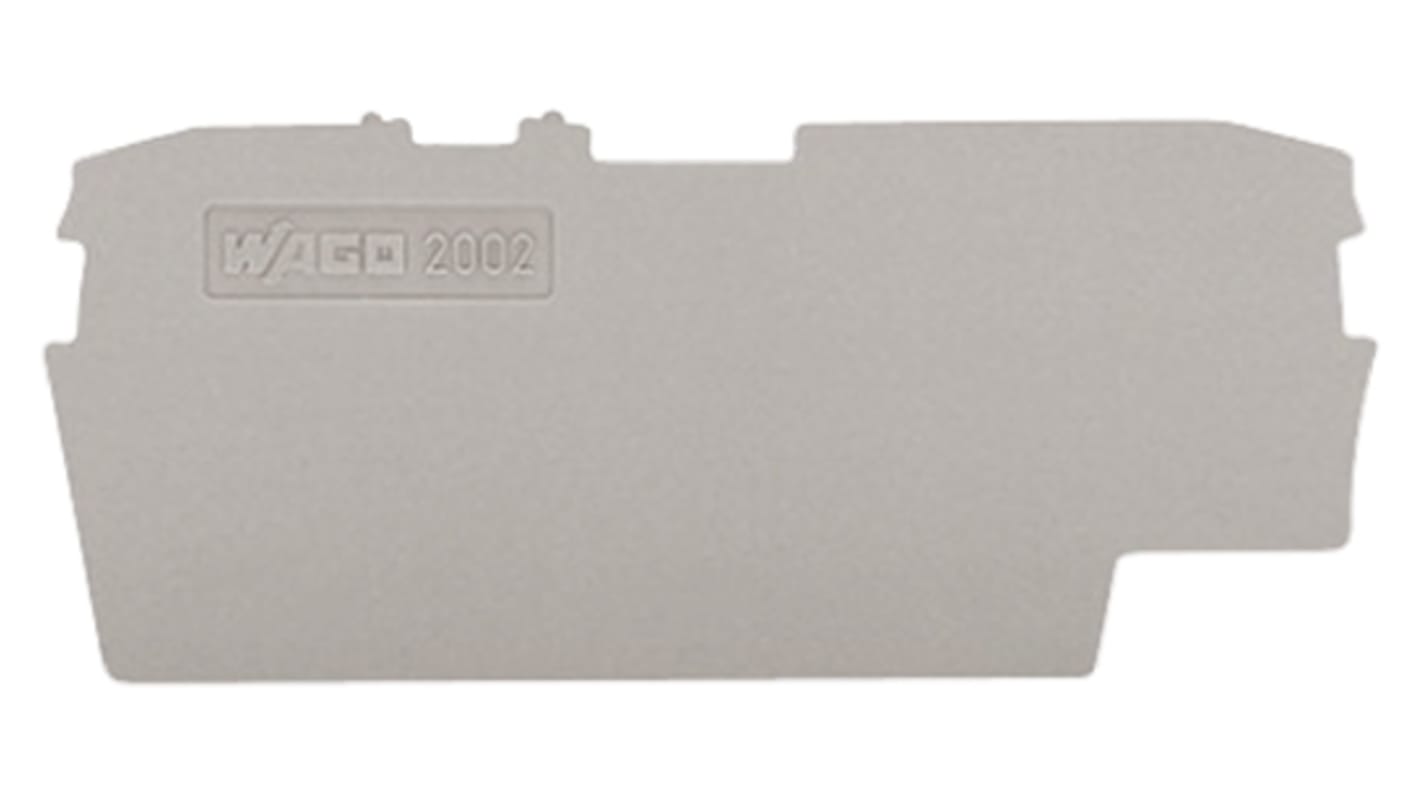 WAGO TOPJOB S, 2002 Series End and Intermediate Plate for Use with 2002 Series Terminal Blocks