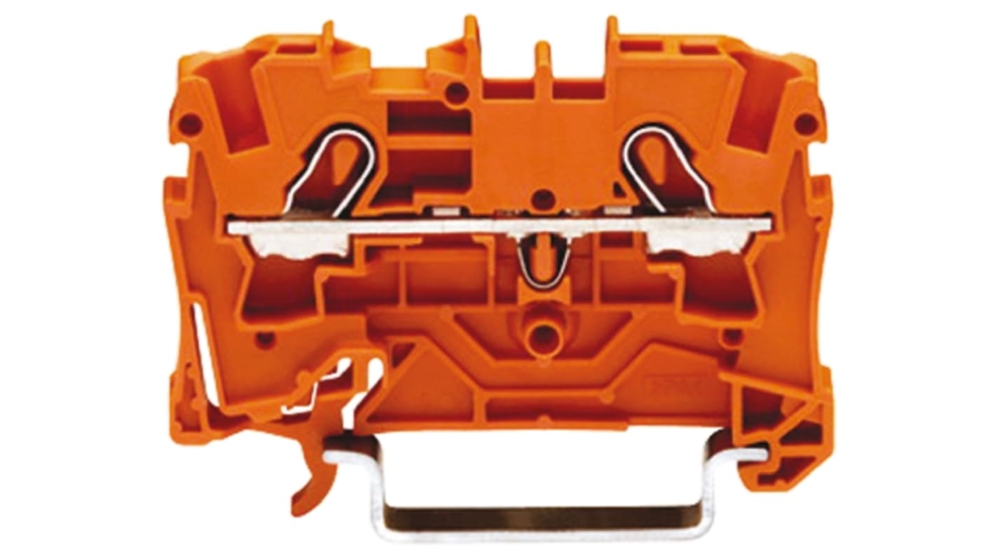 Morsettiera passante WAGO, Arancione, livello Singolo, , 32A