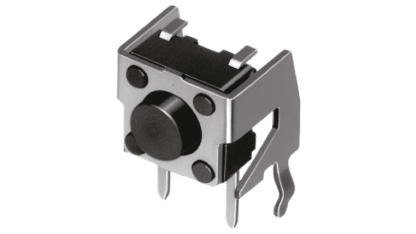 Alps Alpine Black Stem Tactile Switch, SPST 50 mA @ 12 V dc 15.85mm Surface Mount