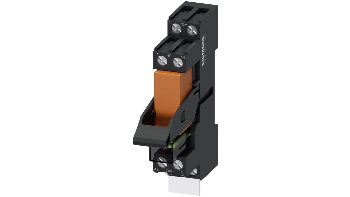 Siemens LZS Series Interface Relay, Plug In, 230V ac Coil, DPDT, 2-Pole