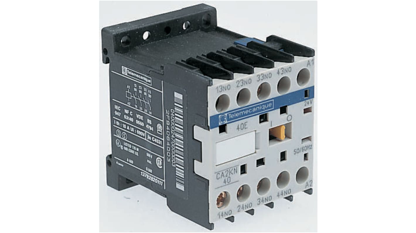 Stycznik Schneider Electric 10 A 2NO + 2NC Montaż na szynie DIN Śruba CA2KN22V7