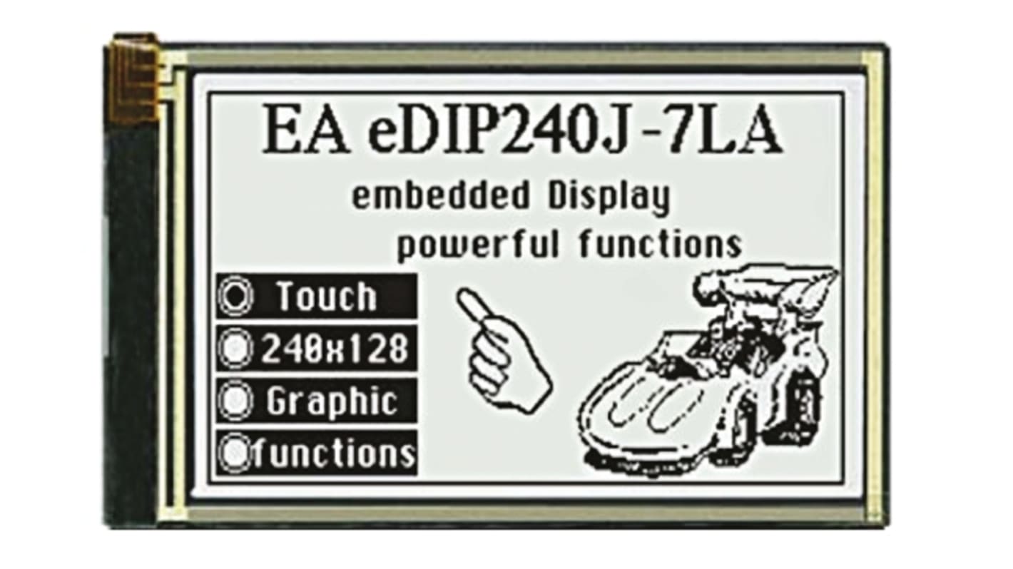 Display Visions EA EDIP240J-7LWTP Graphic LCD Display, Black, White on, Transflective