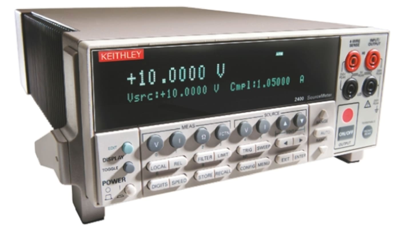 Misuratore di alimentazione Keithley serie 2400, 1 canale, ±200 mV→ ±1000 V.