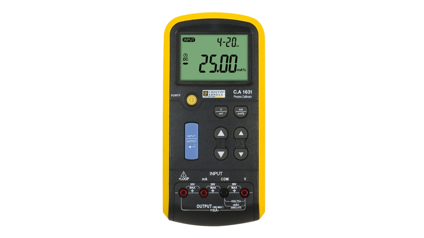 Chauvin Arnoux CA 1631 Current & Voltage Calibrator, Max Voltage 20V dc, Max Current 24mA, RS Calibration