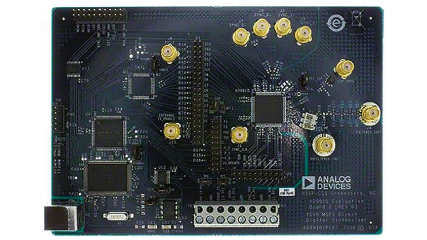 Kit de evaluación Sintetizador digital directo (DDS) Analog Devices AD9910/PCBZ