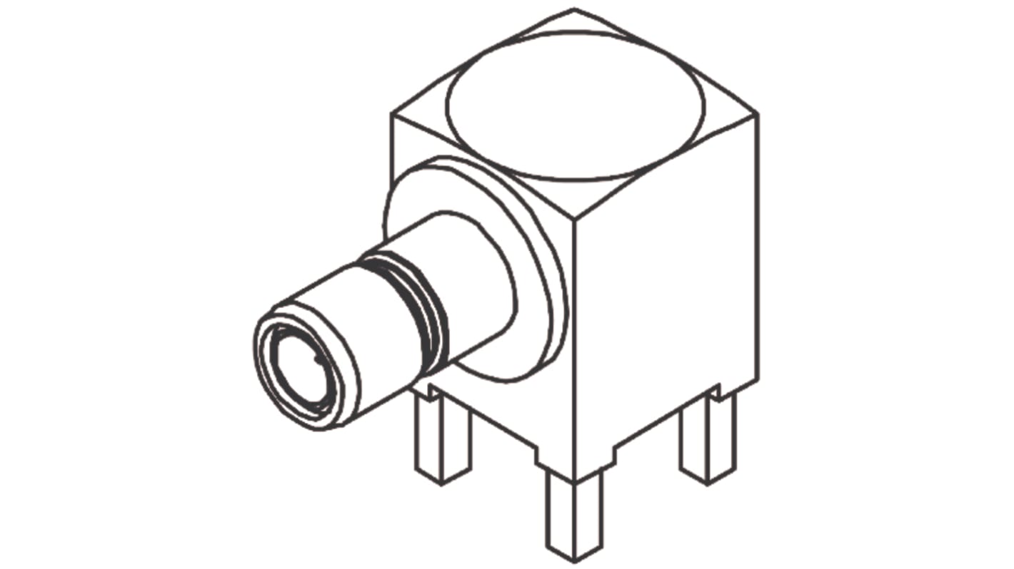 Molex SMB Series, Jack Through Hole SMB Connector, 50Ω, Solder Termination, Right Angle Body