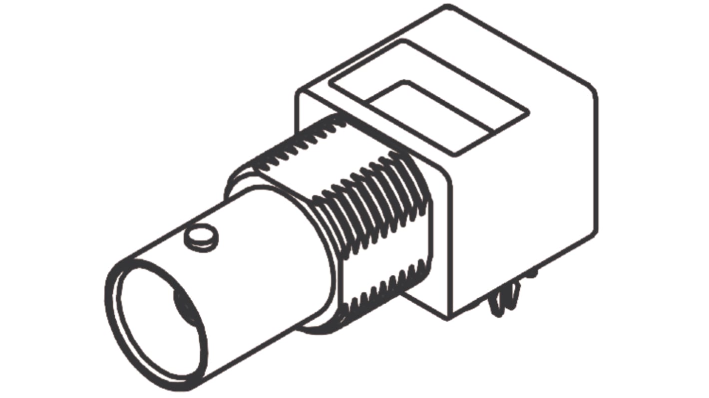 Molex BNC Series, jack PCB Mount BNC Connector, 75Ω, Through Hole Termination, Right Angle Body