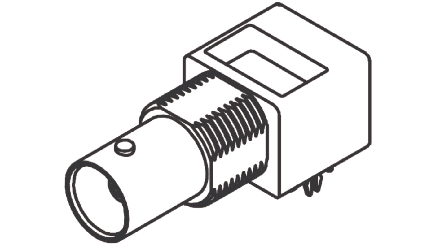 Molex BNC Series, Jack PCB Mount BNC Connector, 75Ω, Through Hole Termination, Right Angle Body