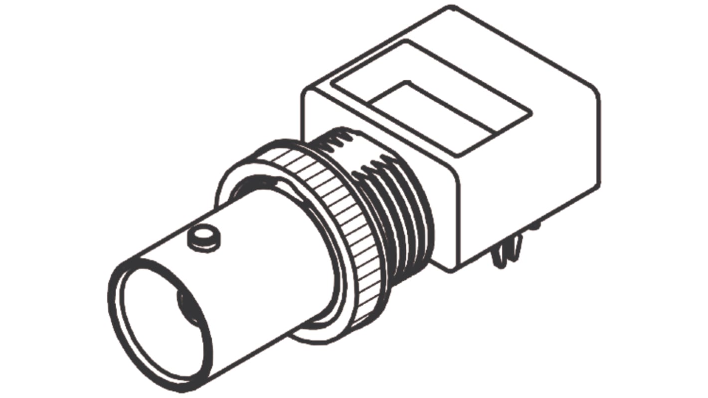 Molex BNC Series, Jack PCB Mount BNC Connector, 75Ω, Through Hole Termination, Right Angle Body