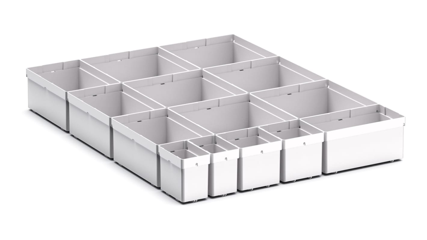 Bott Plastic Storage Bin, 100mm x 525mm, Grey