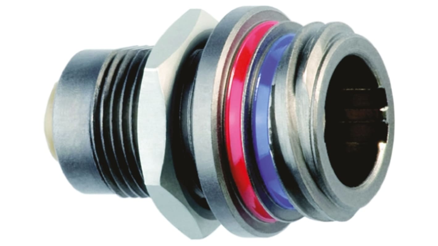 LEMO Circular Connector, 5 Contacts, Panel Mount, Female, IP68, 0M Series