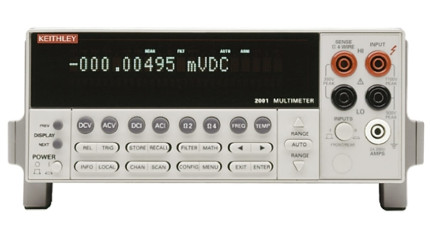 Keithley 2001 Bench Digital Multimeter, 100A ac Max, 100A dc Max, 600V ac Max - RS Calibrated