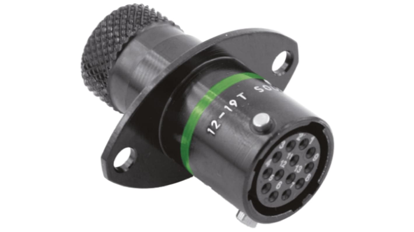 Connettore circolare Souriau Sunbank by Eaton, femmina, serie 8STA, Standard, 13 poli, Montaggio a pannello
