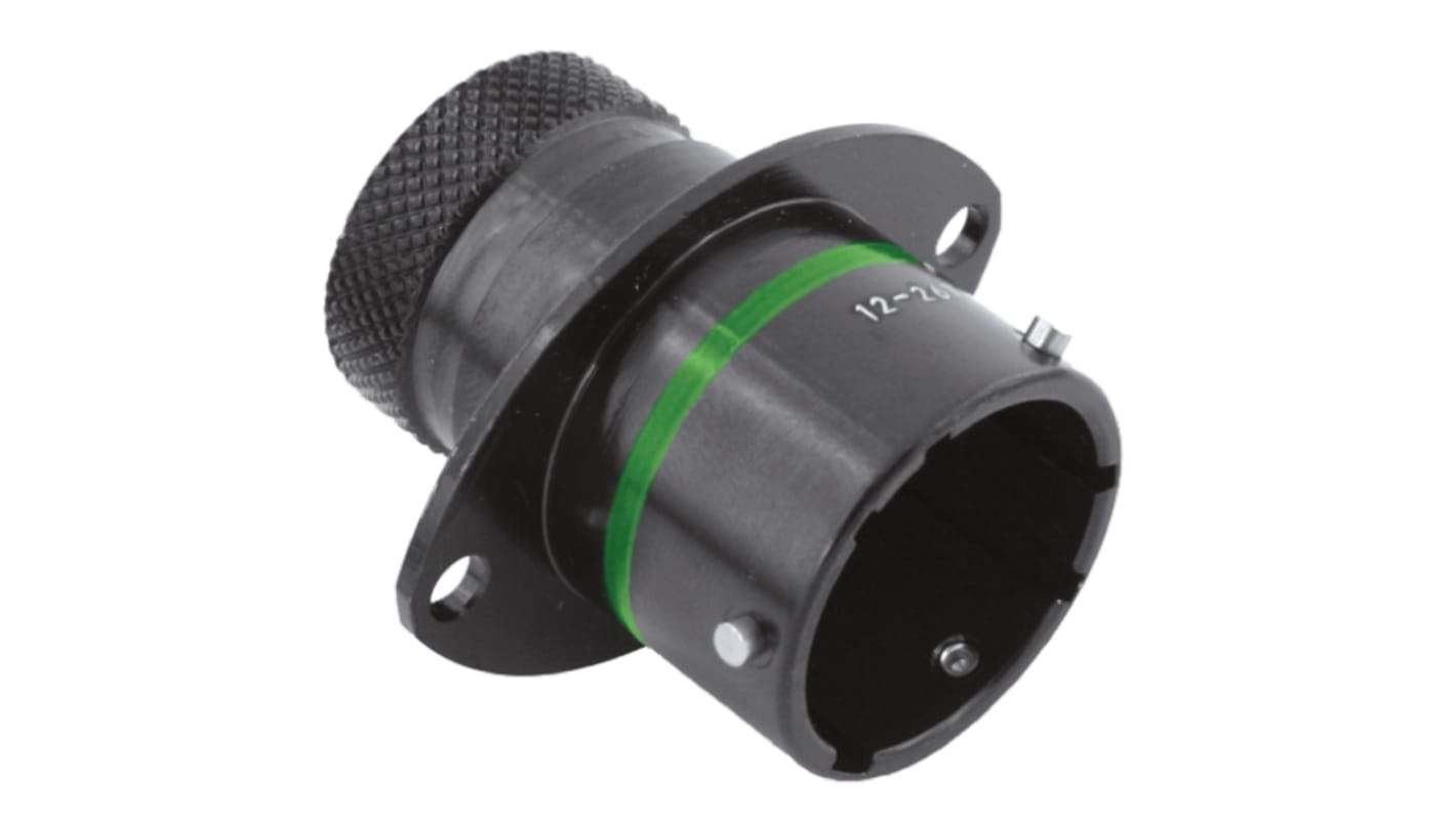 Souriau Connector, 19 Contacts, Panel Mount, Socket, Male, IP67, 8STA Series