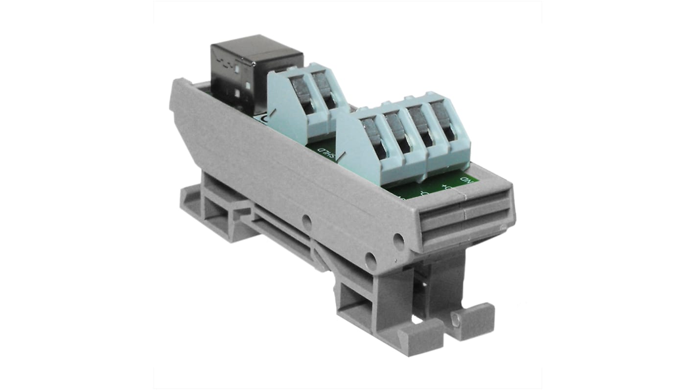 CAMDENBOSS 4-Contact Female Interface Module, Screw Terminal Connector, DIN Rail Mount, 100mA