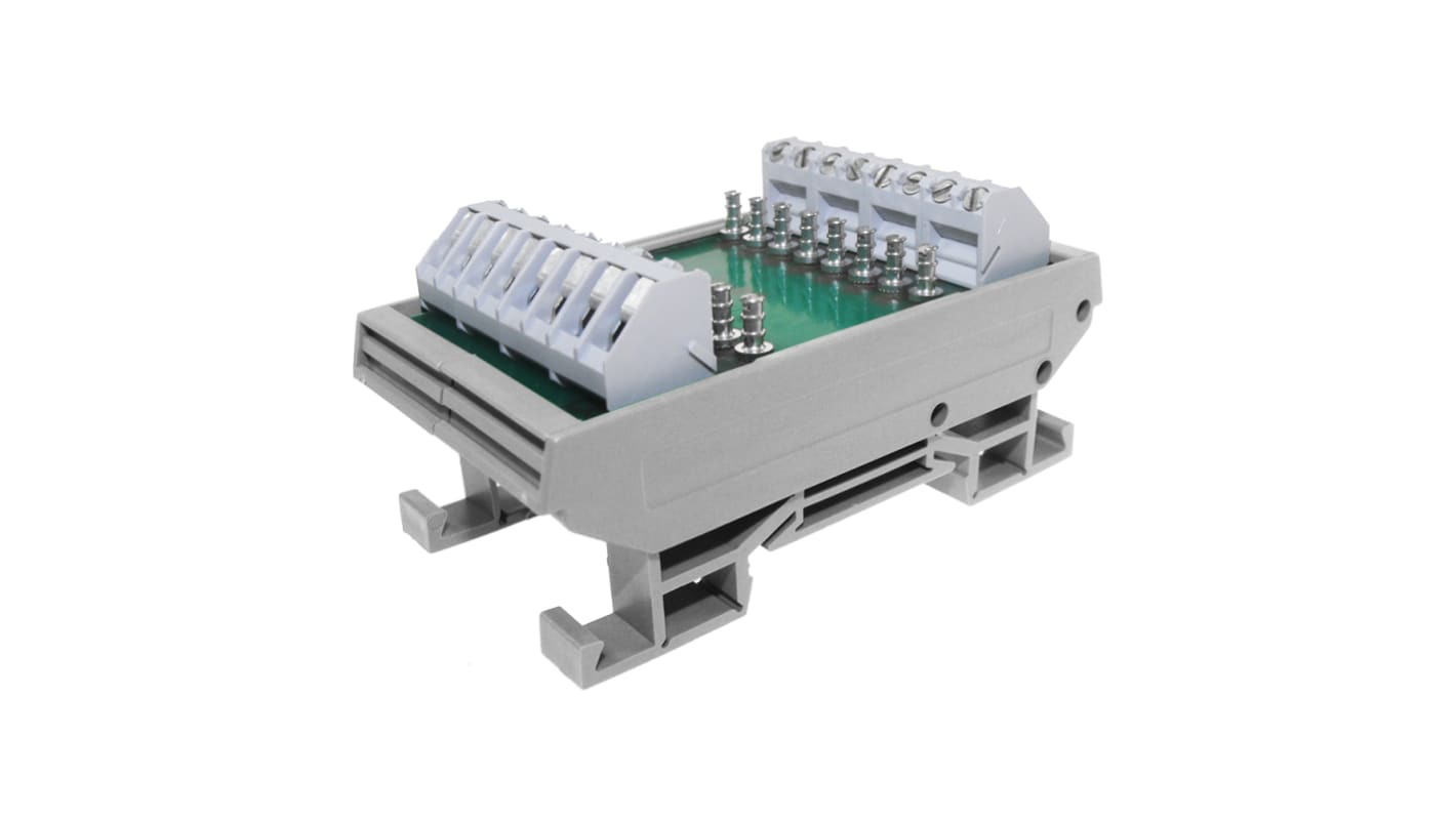 CAMDENBOSS 8-Contact Interface Module, Screw Terminal Connector, DIN Rail Mount, 1A