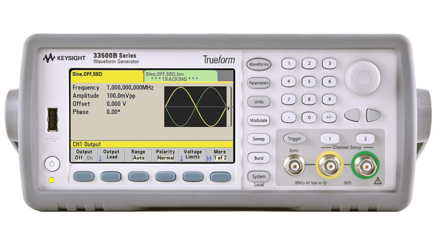 Keysight Technologies 33512B Function Generator, 1μHz Min, 20MHz Max, FM Modulation, Variable Sweep - With RS