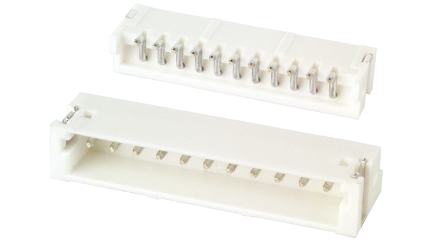 JST ZH Series Right Angle Through Hole PCB Header, 11 Contact(s), 1.5mm Pitch, 1 Row(s), Shrouded