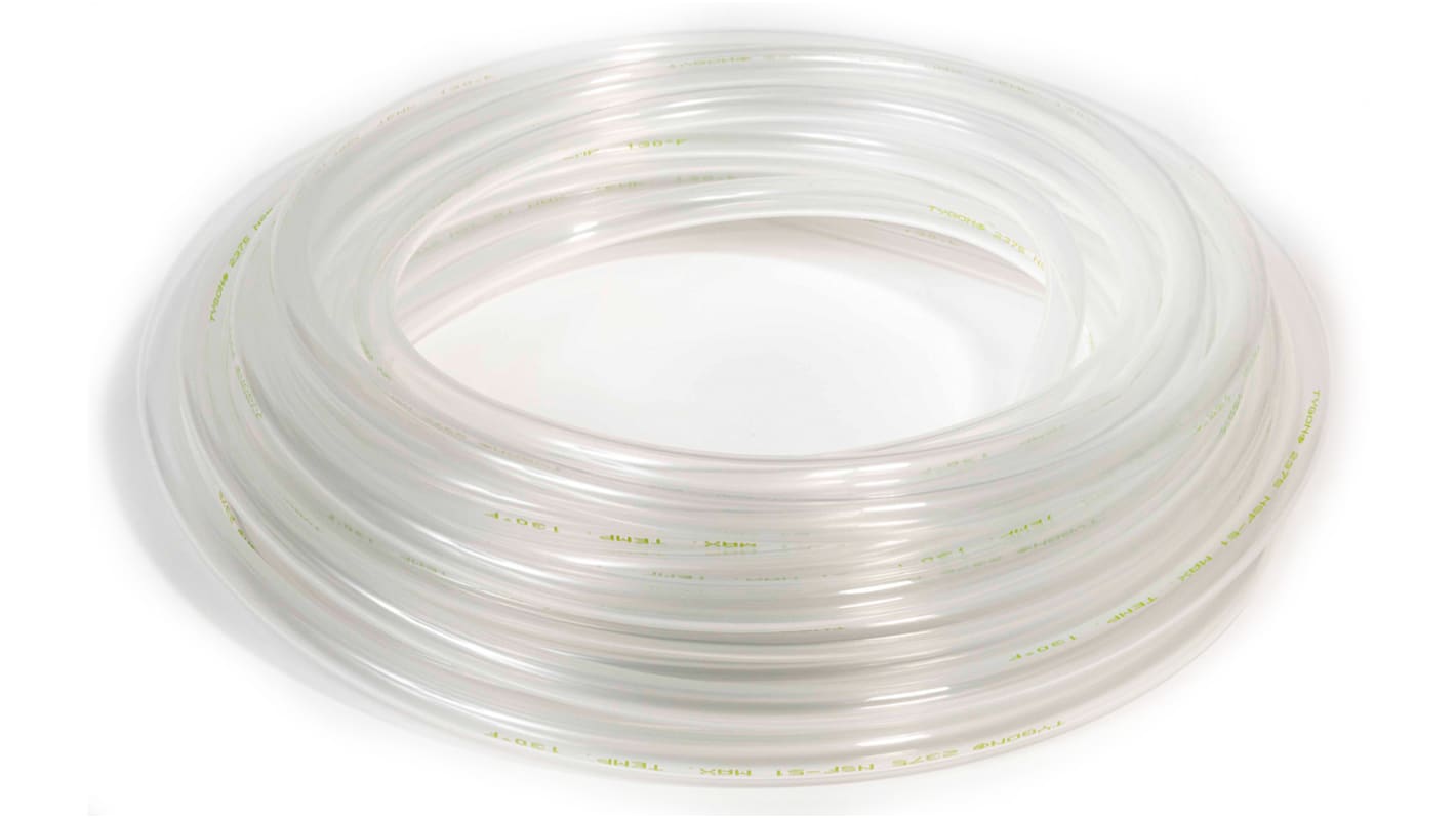 Saint Gobain Tygon® 2375 Flexible Tube, Polyolefin, 1.6mm ID, 3.2mm OD, Clear, 15m