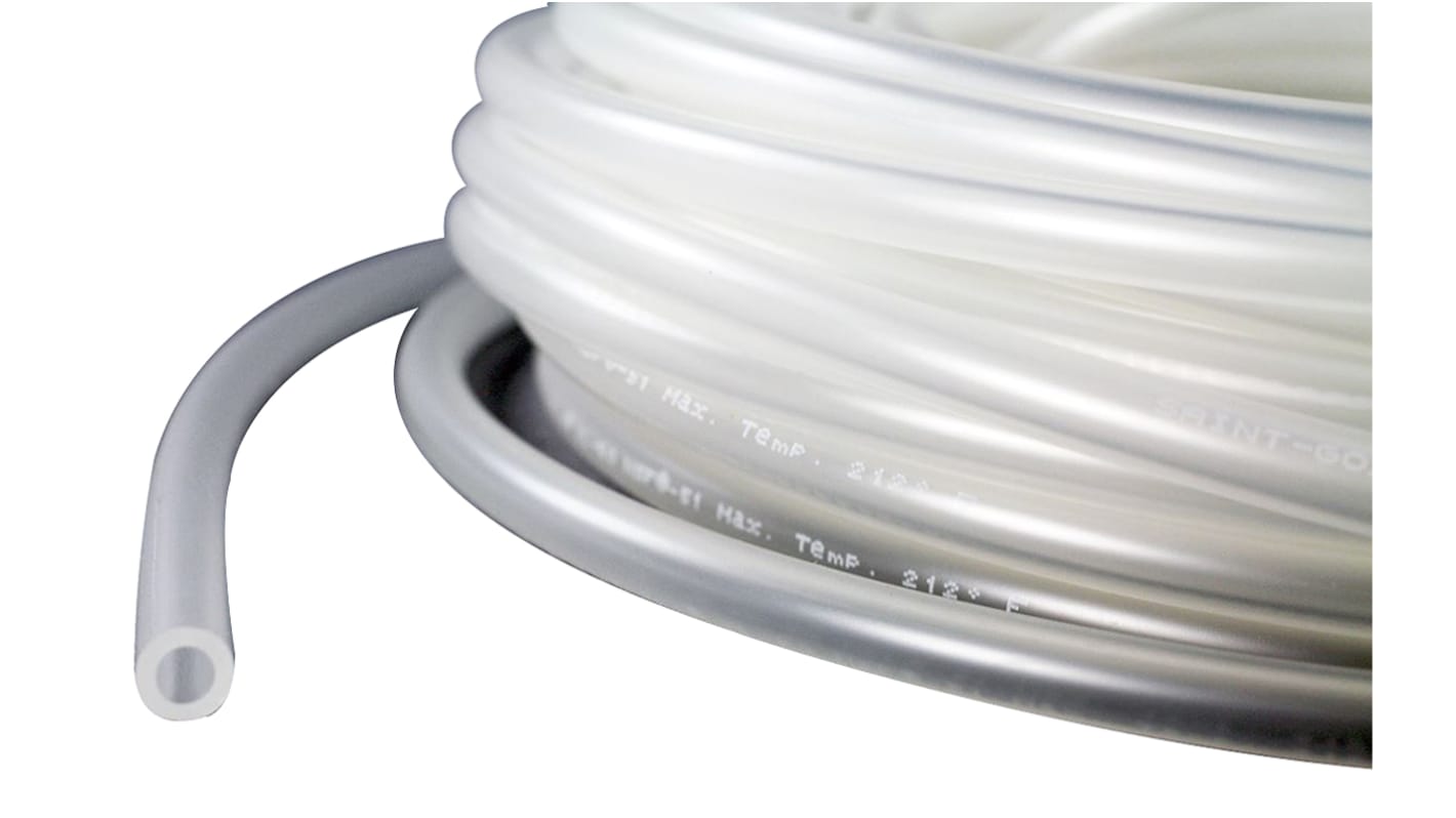 Saint Gobain Tygon® XL-60 TPE, Flexible Tube, 6.4mm ID, 9.6mm OD, Clear, 15m