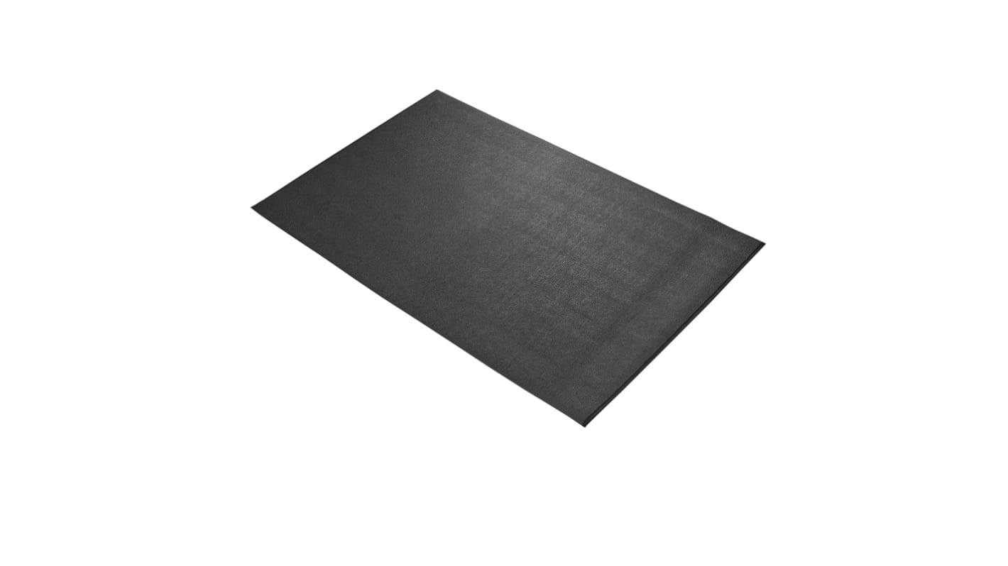 RS PRO Schwarz Anti-Ermüdungsmatte Antirutsch PVC-Schaum Fest Trocken, Lite, Einzelne, 1.5m x 0.9m x 6mm