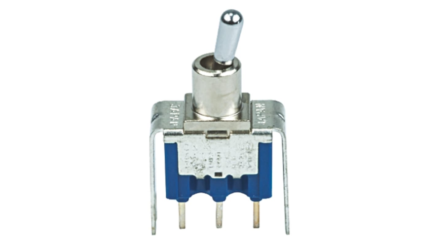 日本電産コパル電子 トグルスイッチ, On-On, SPDT, 6 A @ 125 V ac, PCB