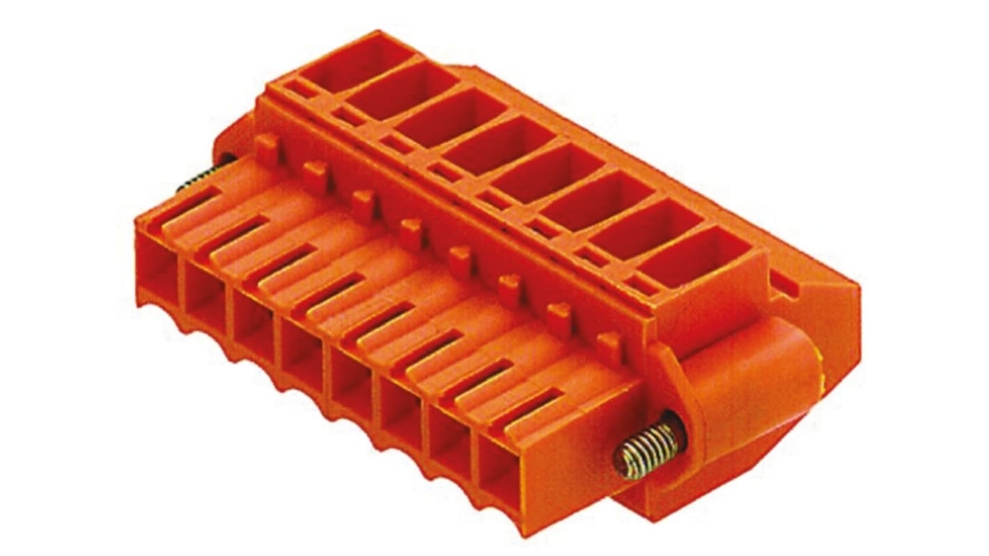 Weidmuller 3.5mm Pitch 4 Way Pluggable Terminal Block, Plug, Cable Mount, Screw Termination