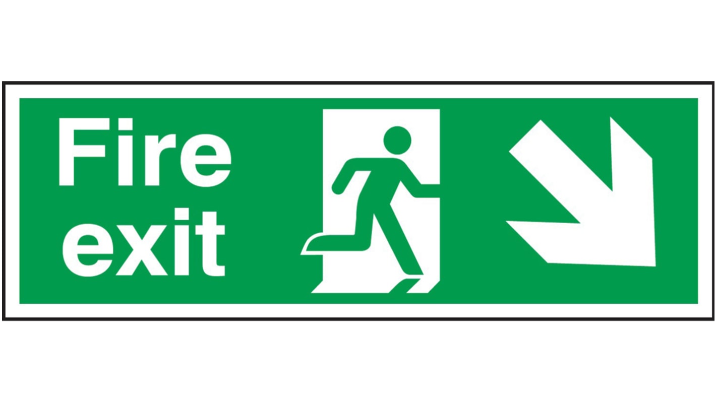 Plastic FIRE EXIT, Fire Exit, English, Exit Sign