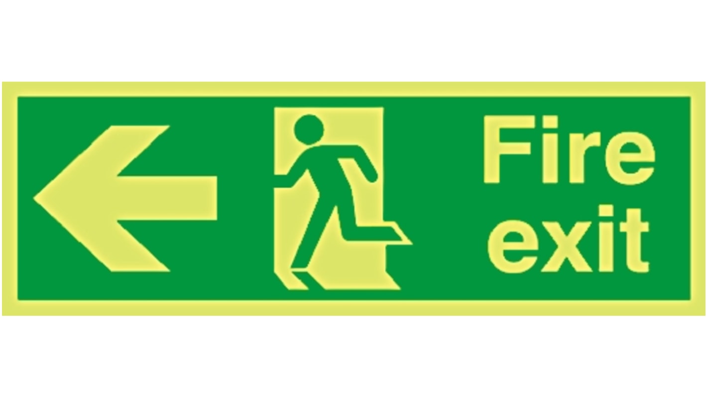 PET Fire Extinguisher, Fire Exit, English, Exit Sign