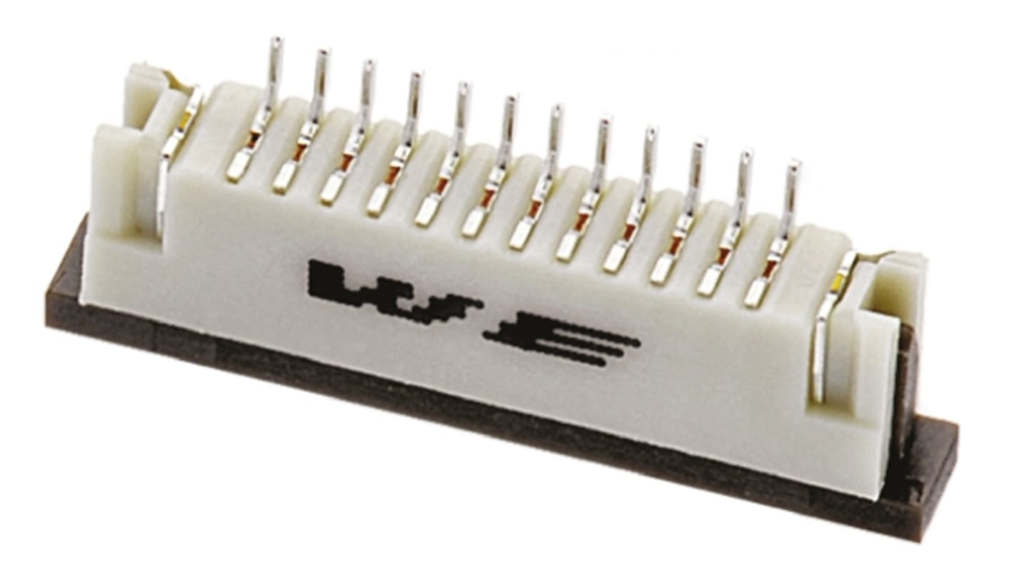 Wurth Elektronik FPC连接器, 12p, 1mm间距, 单排, SMT安装, 直向, 1A, 125 V, 686系列