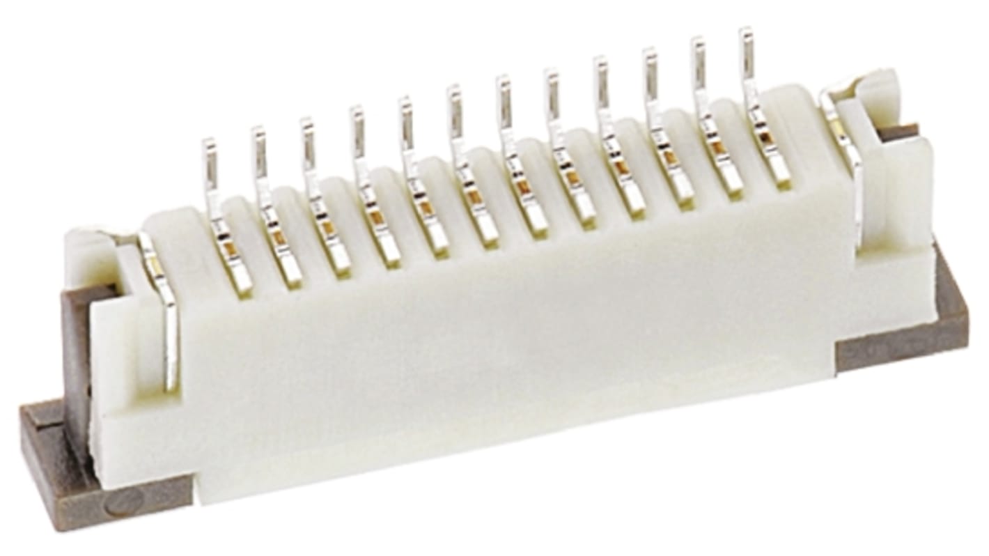 Wurth Elektronik FPC连接器, 20p, 1mm间距, 单排, SMT安装, 直向, 1A, 125 V, 686系列