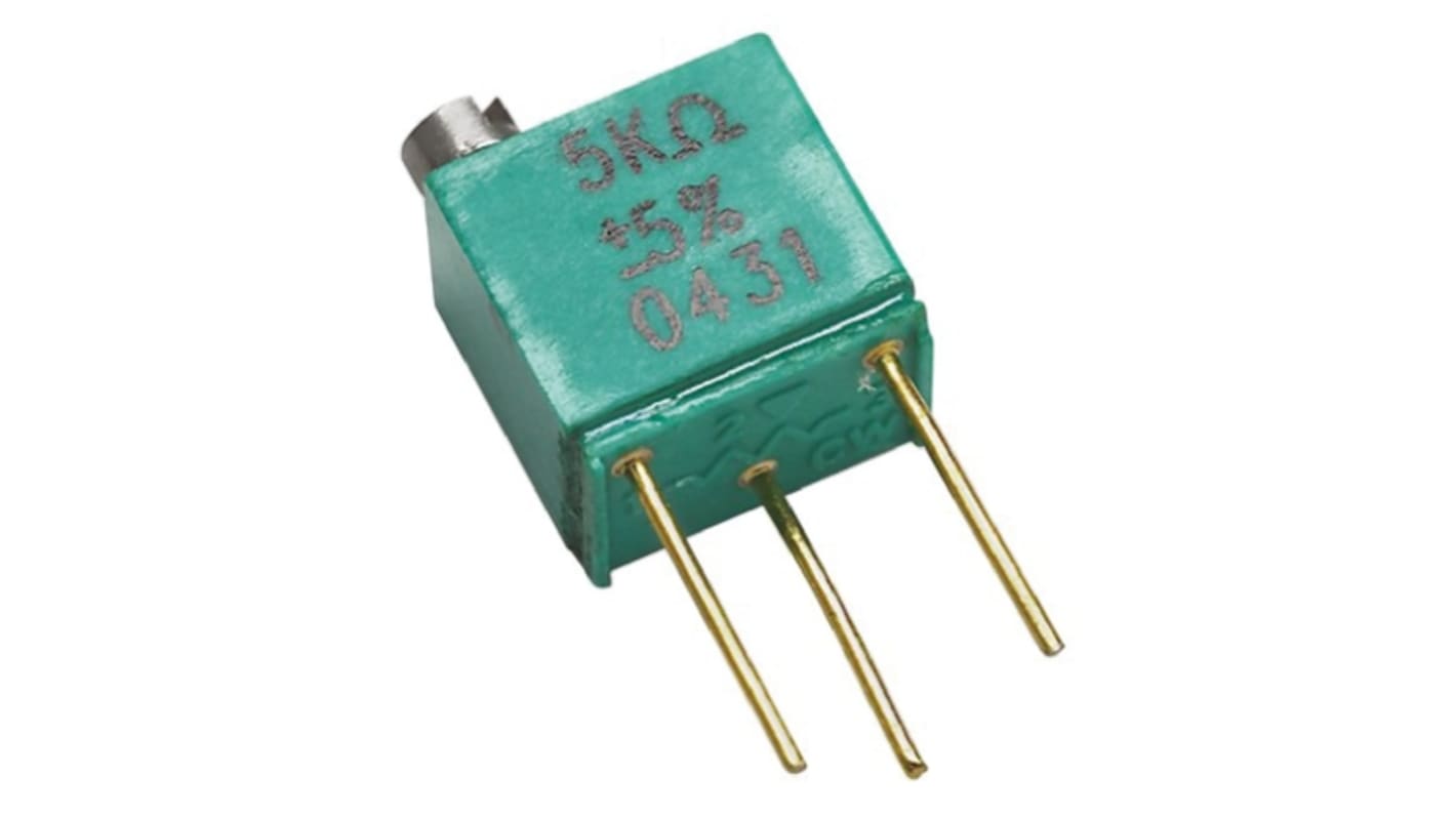 5kΩ, Through Hole Trimmer Potentiometer 0.25W Top Adjust Vishay Foil Resistors, 1240