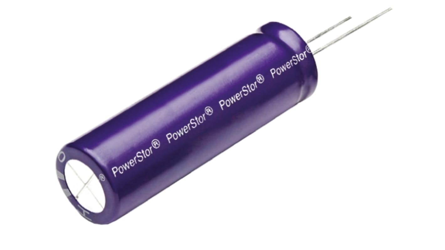 Eaton 5F Supercapacitor -10 → +30% Tolerance, 2.5V dc, Through Hole