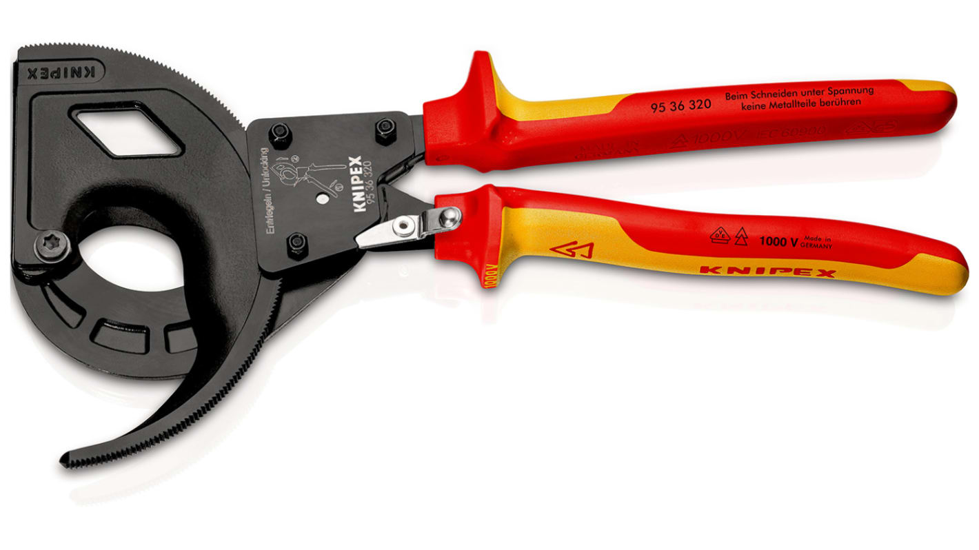 Knipex Knipex VDE/1000V Insulated Ratchet Cable Cutters