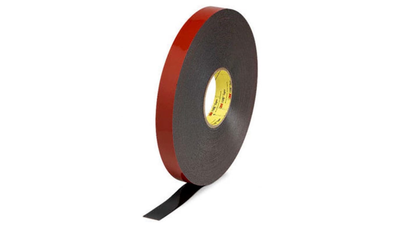 3M 5952F, VHB™ Black Foam Tape, 12.0mm x 33.0m, 1.10mm Thick