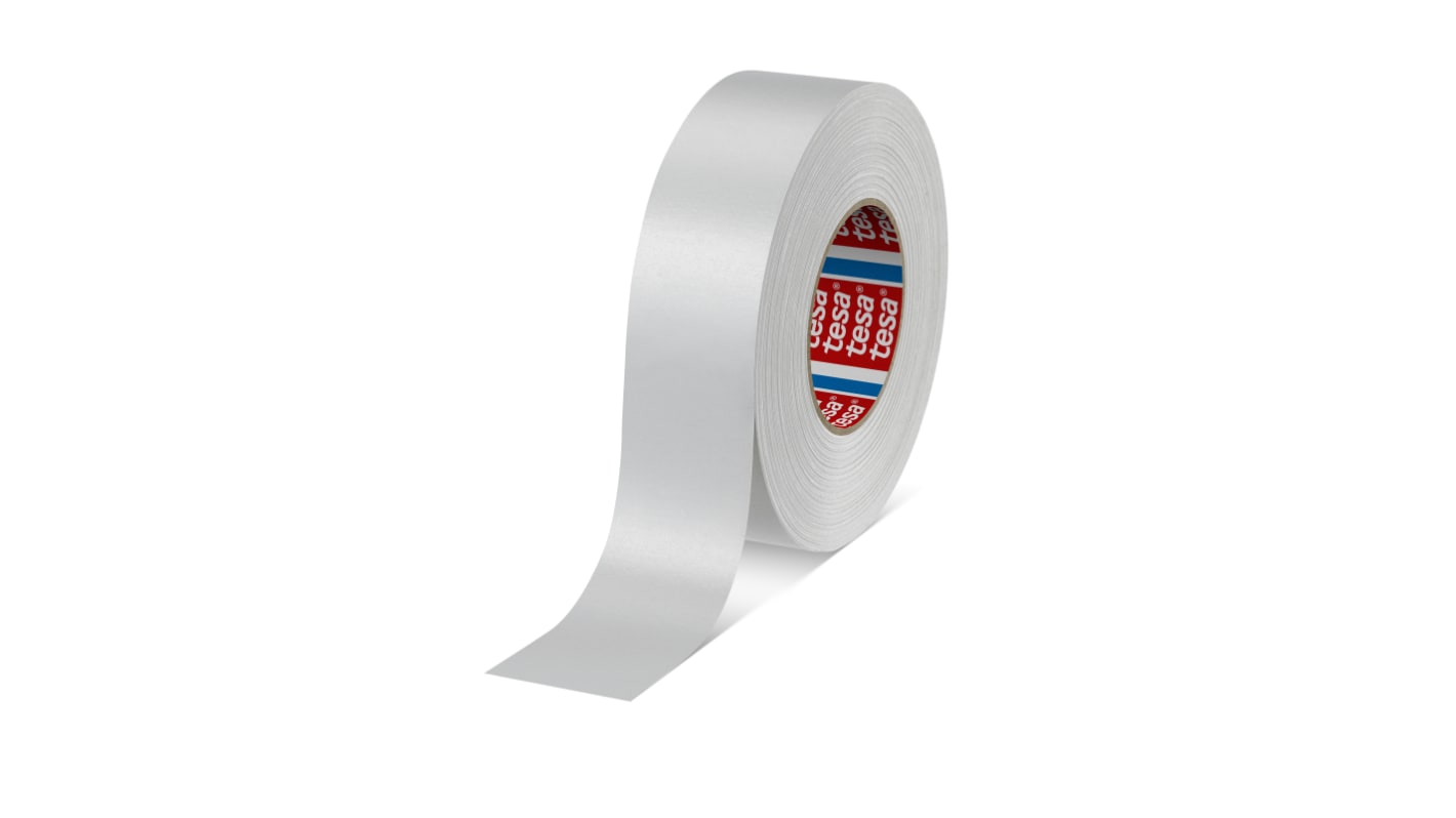 Tesa 4651 Duct Tape, 50m x 50mm, White, Acrylic Coated Finish