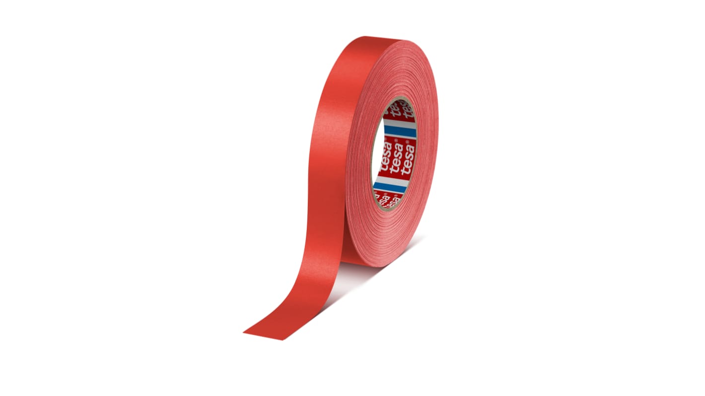 Tesa 4651 Duct Tape, 50m x 25mm, Red, Acrylic Coated Finish