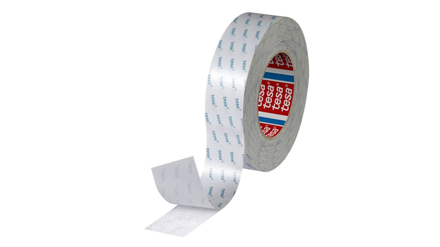 Tesa 4943 Translucent Double Sided Cloth Tape, 100 Thick, 8,1 N/cm, Non-Woven Backing, 38mm x 50m