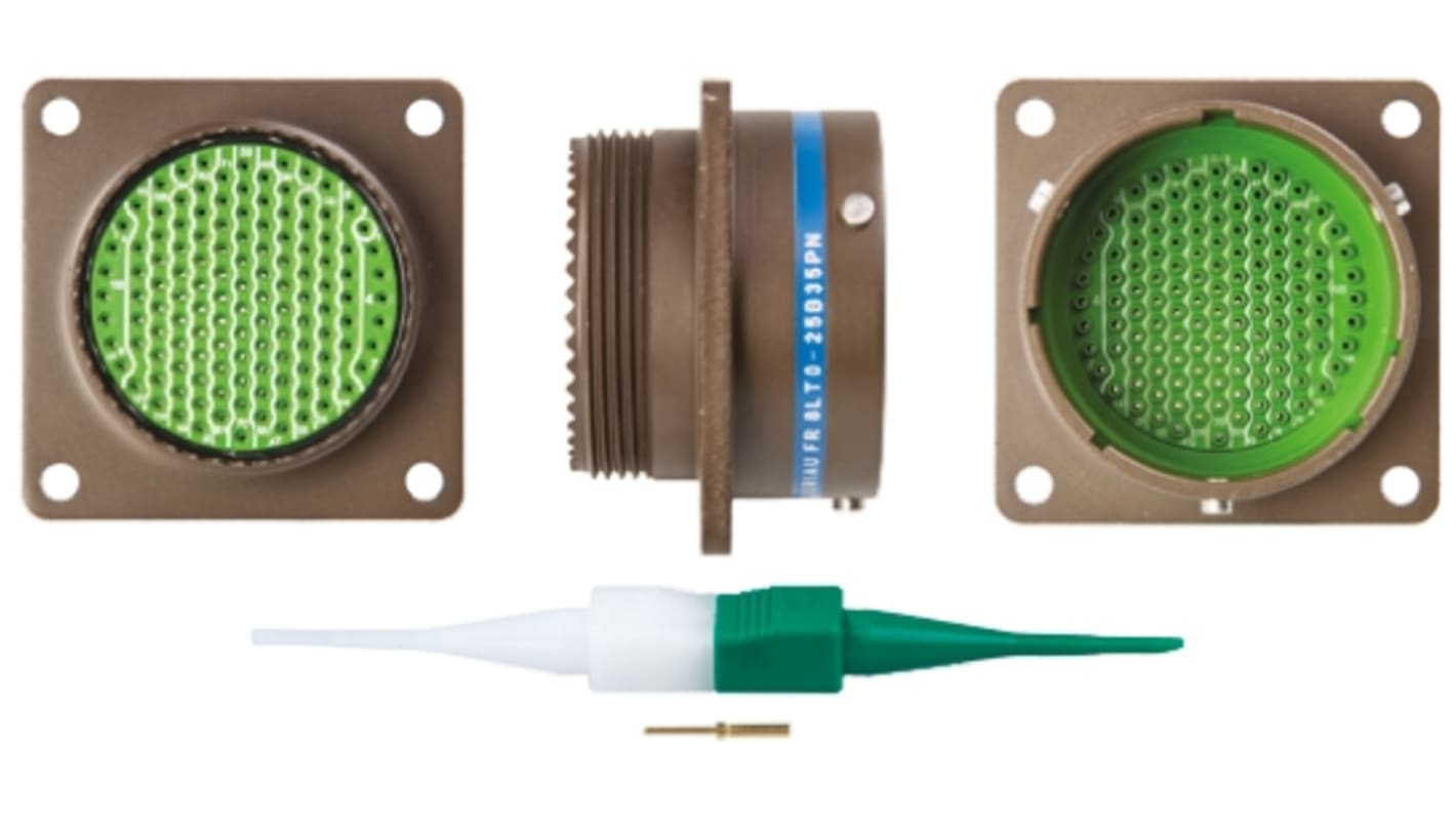 Souriau, 8LT 128 Way Panel Mount MIL Spec Circular Connector Receptacle, Pin Contacts,Shell Size 25, Bayonet Coupling,
