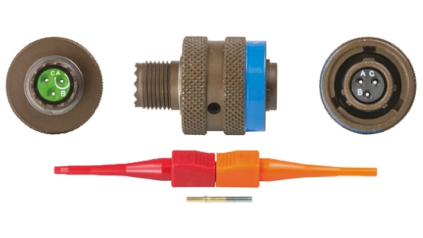 Souriau Sunbank by Eaton, 8LT  MIL-Rundsteckverbinder, Stecker, 3-polig, Kabelmontage, Gehäuse 09, MIL-DTL-38999