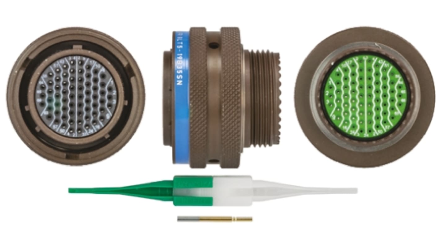 Souriau Sunbank by Eaton, 8LT, Copper Alloy 66 Way Cable Mount MIL Spec Circular Connector Plug, Socket Contacts,Shell