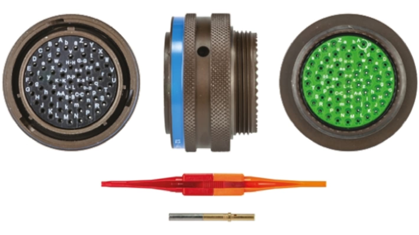 Souriau Sunbank by Eaton, 8LT, Copper Alloy 61 Way Cable Mount MIL Spec Circular Connector Plug, Socket Contacts,Shell