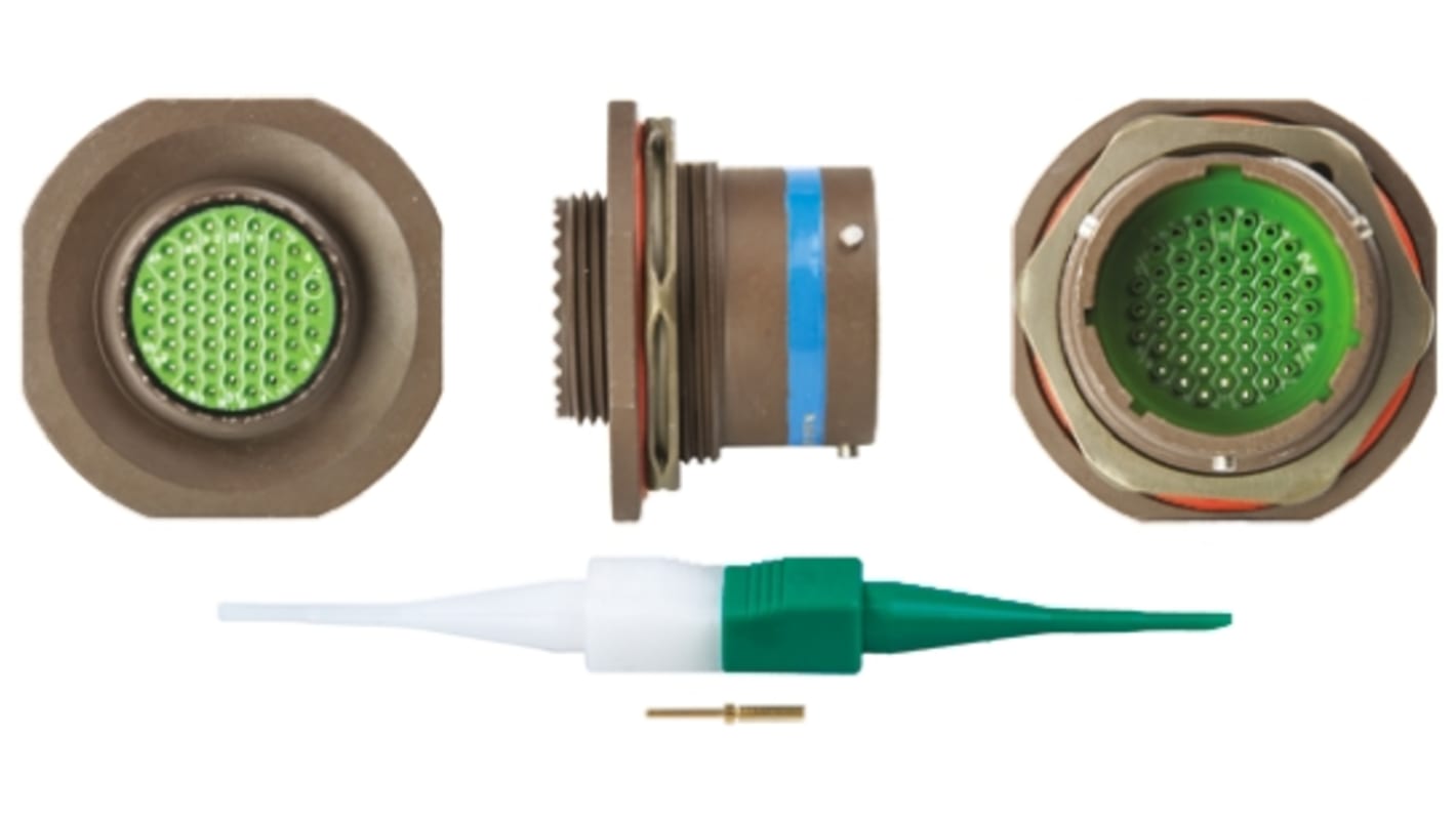 Souriau Sunbank by Eaton, 8LT 55 Way Panel Mount MIL Spec Circular Connector Receptacle, Pin Contacts,Shell Size 17,