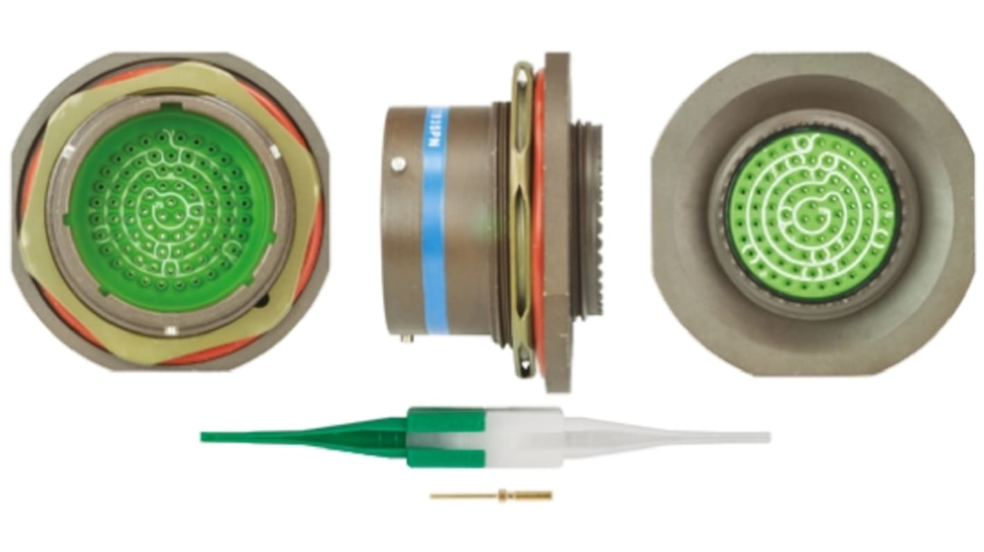 Souriau Sunbank by Eaton, 8LT 79 Way Panel Mount MIL Spec Circular Connector Receptacle, Pin Contacts,Shell Size 21,