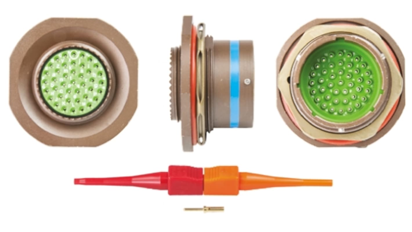 Souriau Sunbank by Eaton, 8LT 41 Way Panel Mount MIL Spec Circular Connector Receptacle, Pin Contacts,Shell Size 21,