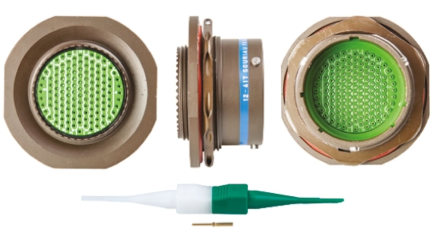 Souriau Sunbank by Eaton, 8LT 128 Way Panel Mount MIL Spec Circular Connector Receptacle, Pin Contacts,Shell Size 25,