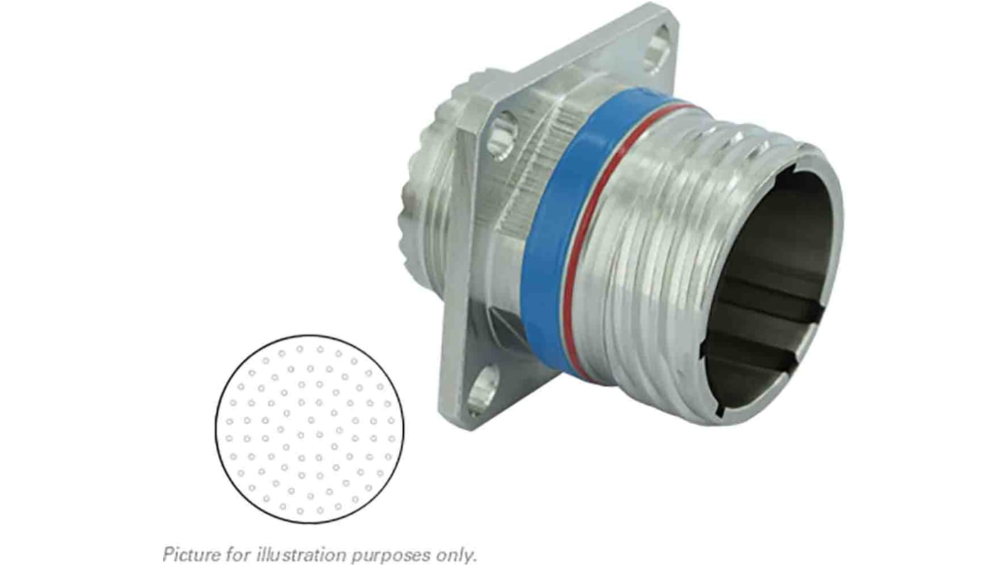 Souriau Sunbank by Eaton, 8D 79 Way Panel Mount MIL Spec Circular Connector Receptacle, Pin Contacts,Shell Size 21,