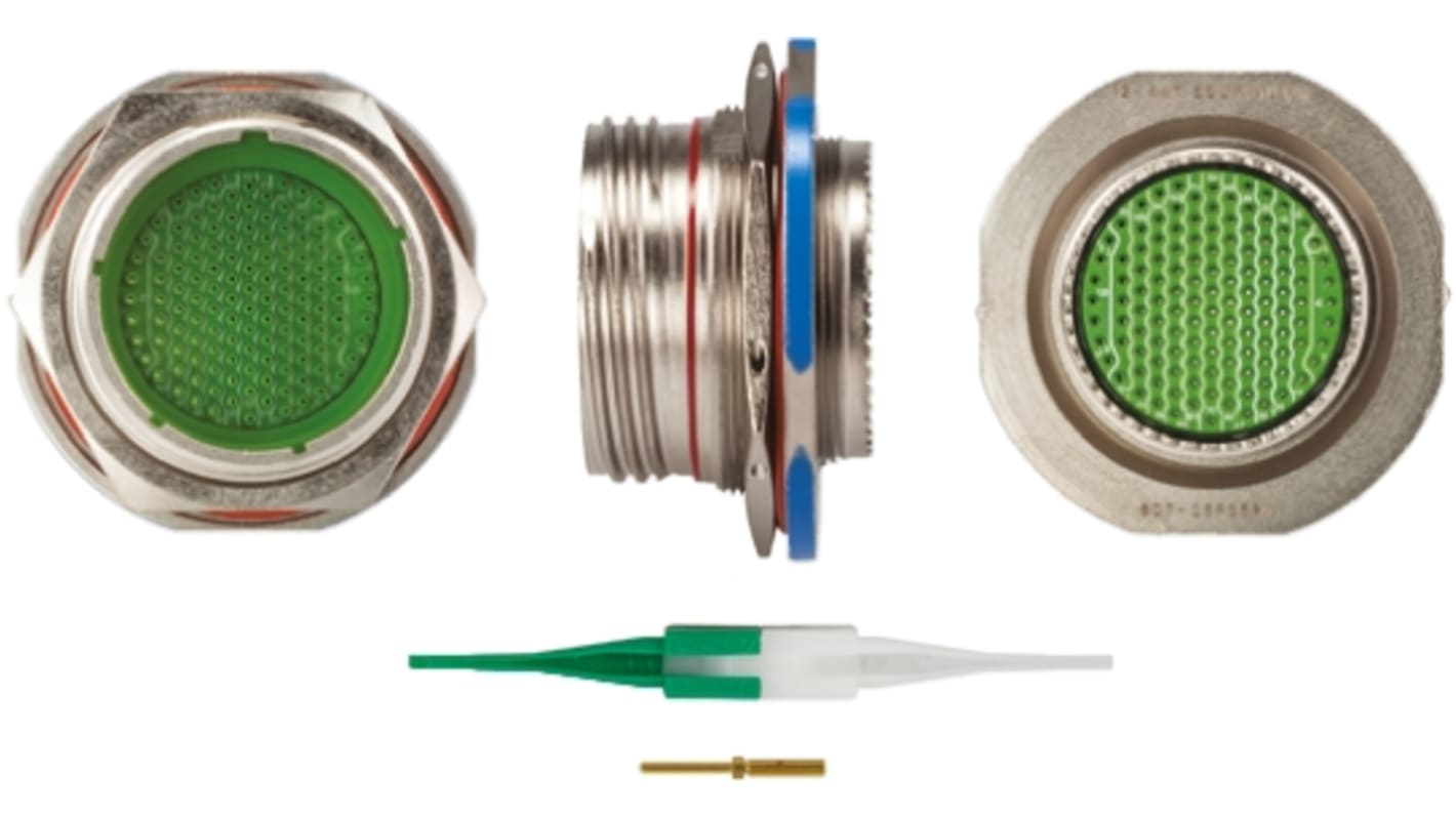 Souriau Sunbank by Eaton, 8D, Copper Alloy 128 Way Panel Mount MIL Spec Circular Connector Receptacle, Pin